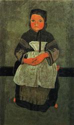 Paul Serusier Little Breton Girl Seated(Portrait of Marie Francisaille) Norge oil painting art